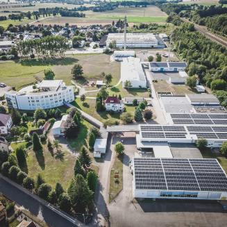 Firmensitz Varialux aus der Luft